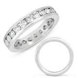 14 KT Rounds Shape White Gold Eternity Channel