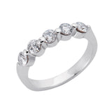 14 KT Rounds Shape White Gold Diamond Band