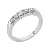 14 KT Rounds Shape White Gold Diamond Band