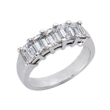 14 KT Radiants Shape White Gold Radiant Cut Band