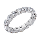 14 KT Rounds Shape White Gold Eternity Band