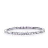 14 KT Rounds Shape White Gold Flexible Bangle Bracelet
