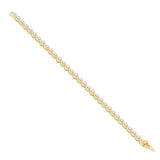 14 KT Oval Shape Yellow Gold Diamond Bracelet
