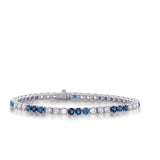 14 KT Rounds Shape Diamond & Sapphire Bracelet