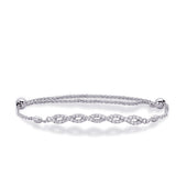 14 KT Rounds Shape White Gold Bolo Diamond Bracelet