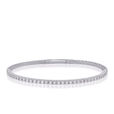 14 KT Rounds Shape White Gold Flexible Bangle Bracelet