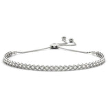 14 KT Rounds Shape White Gold Bolo Diamond Bracelet