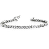 14 KT Rounds Shape Three Prong Tennis Bracelet
