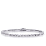 14 KT Rounds Shape White Gold Diamond Tennis Bracelet