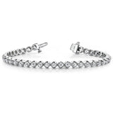 14 KT Rounds Shape Diamond Tennis Bracelet