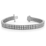 14 KT Rounds Shape White Gold Diamond Bracelet