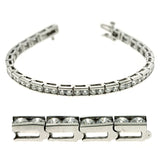 14 KT Rounds Shape Channel Set Tennis Bracelet