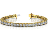 14 KT Rounds Shape Four Prong Tennis Bracelet