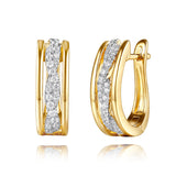 14 KT Rounds Shape Yellow & White Gold Diamond Earring
