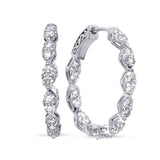14 KT Rounds Shape White Gold Diamond Earring