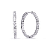 14 KT Rounds Shape White Gold Diamond Earring