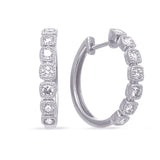 14 KT Rounds Shape White Gold Diamond Earring