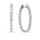 14 KT Rounds Shape White Gold & Diamond Earring