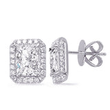 14 KT Rounds Shape White Gold Diamond Earring