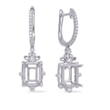 14 KT Rounds Shape White Gold Diamond Earring