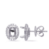 14 KT Rounds Shape White Gold Diamond Earring