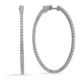 14 KT Rounds Shape 1.60 Inch Securehinge Hoop Earring