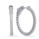 14 KT Rounds Shape 1 Inch Securehinge Hoop Earring