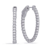 14 KT Rounds Shape 1 Inch Securehinge Oval Hoop Earring