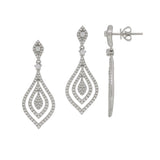 14 KT Rounds Shape White Gold Diamond Earring