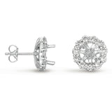 14 KT Rounds Shape Halo Diamond Earring For 2ct  Total