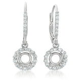 14 KT Rounds Shape White Gold Earing. For 2 X 50 Ptrs