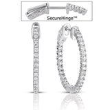 14 KT Rounds Shape 1  Securehinge Hoop Earring