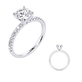 14 KT Rounds Shape White Gold Engagement Ring