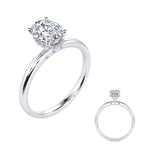 14 KT Rounds Shape White Gold Engagement Ring