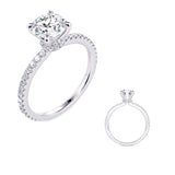 14 KT Rounds Shape White Gold Engagement Ring
