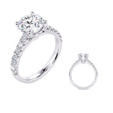 14 KT Rounds Shape White Gold Engagement Ring
