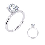14 KT Rounds Shape White Gold Engagement Ring
