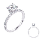 14 KT Rounds Shape White Gold Engagement Ring