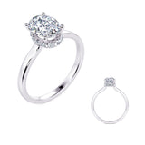 14 KT Rounds Shape White Gold Engagement Ring