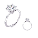 14 KT Rounds Shape White Gold Engagement Ring