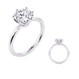 14 KT Rounds Shape White Gold Engagement Ring