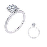 14 KT Rounds Shape White Gold Engagement Ring