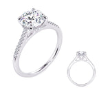 14 KT Rounds Shape White Gold Engagement Ring