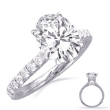 14 KT Rounds Shape White Gold Engagement Ring