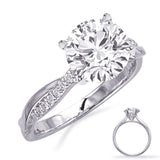 14 KT Rounds Shape White Gold Engagement Ring