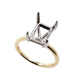 14 KT Rounds Shape Yellow & White Gold Engagement Ring