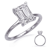 14 KT Rounds Shape White Gold Engagement Ring