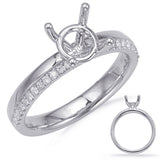 14 KT Rounds Shape White Gold Engagement Ring