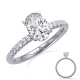 14 KT Rounds Shape White Gold Engagement Ring
