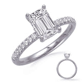 14 KT Rounds Shape White Gold Engagement Ring